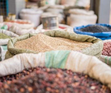 various beans and grains